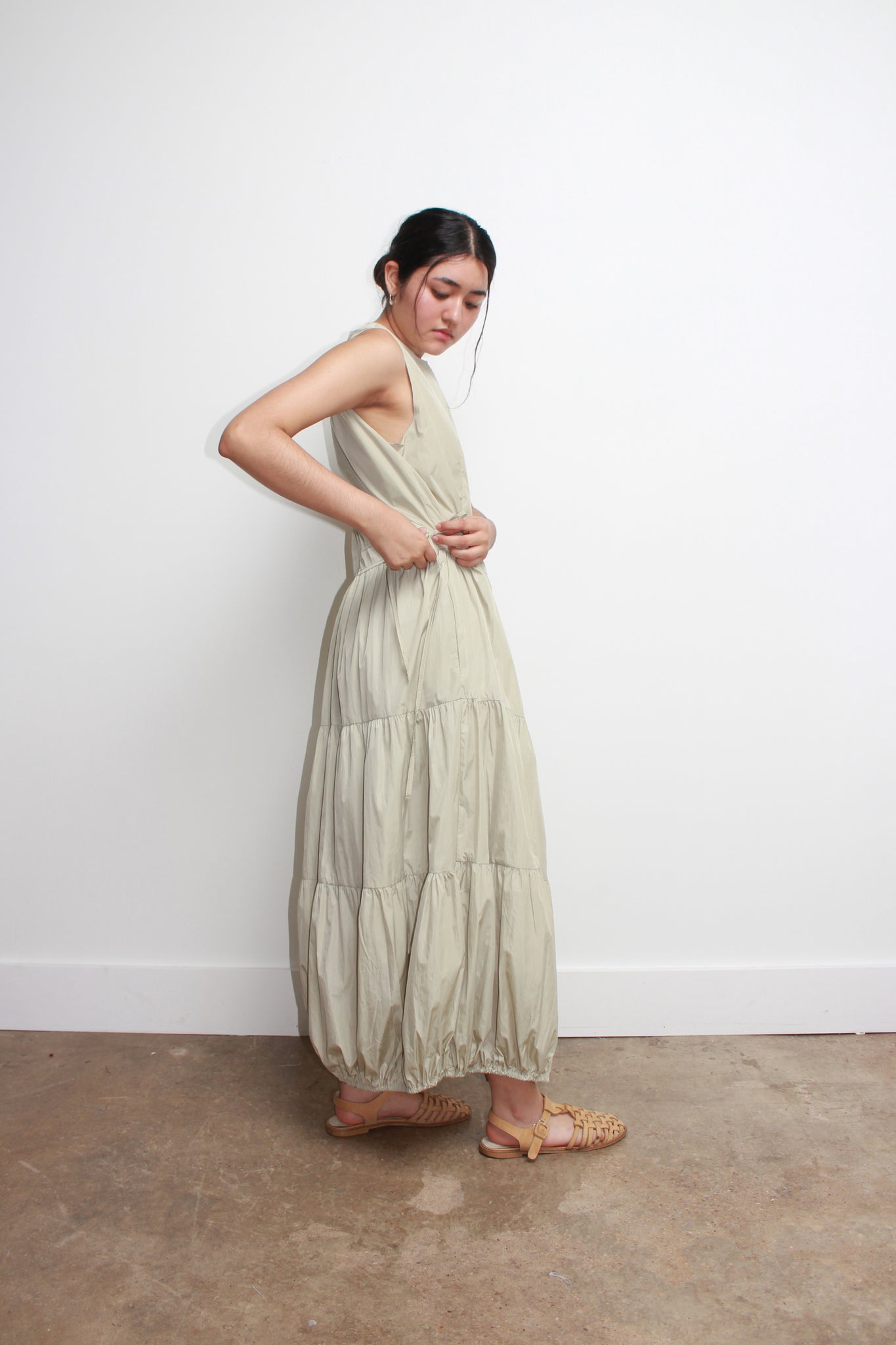 Melody Tiered Dress in Sage