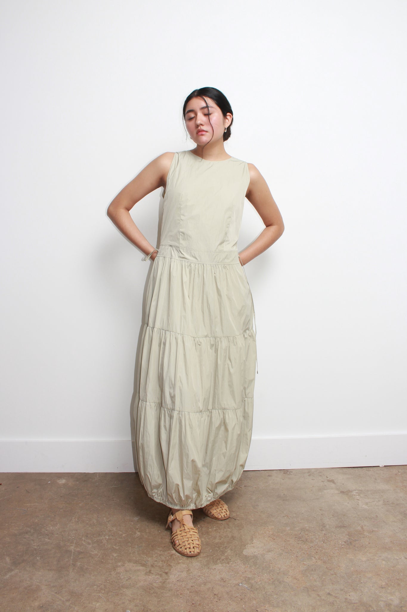 Melody Tiered Dress in Sage