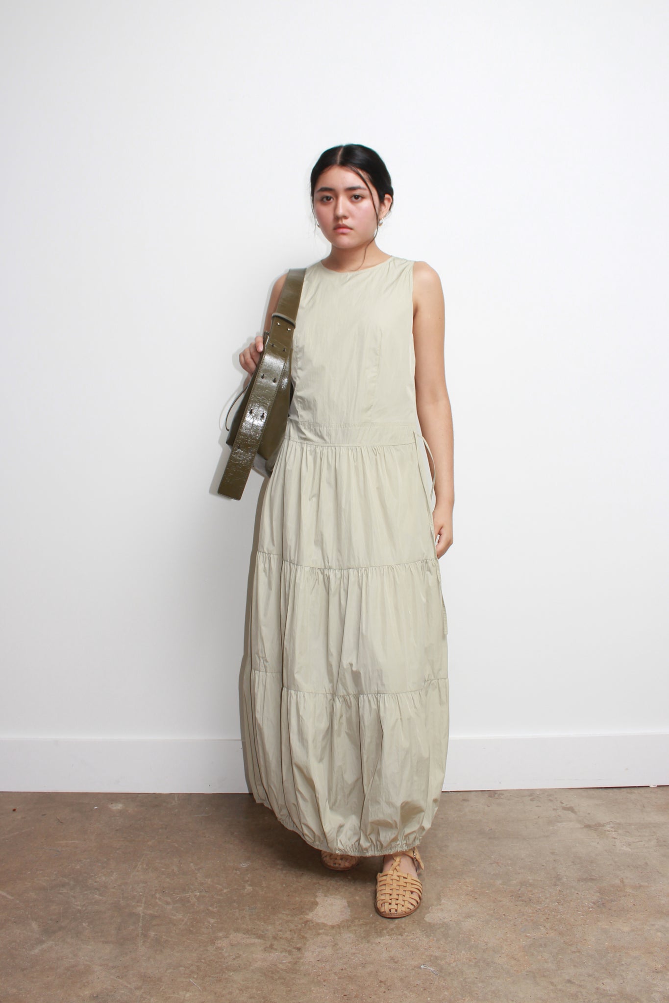 Melody Tiered Dress in Sage