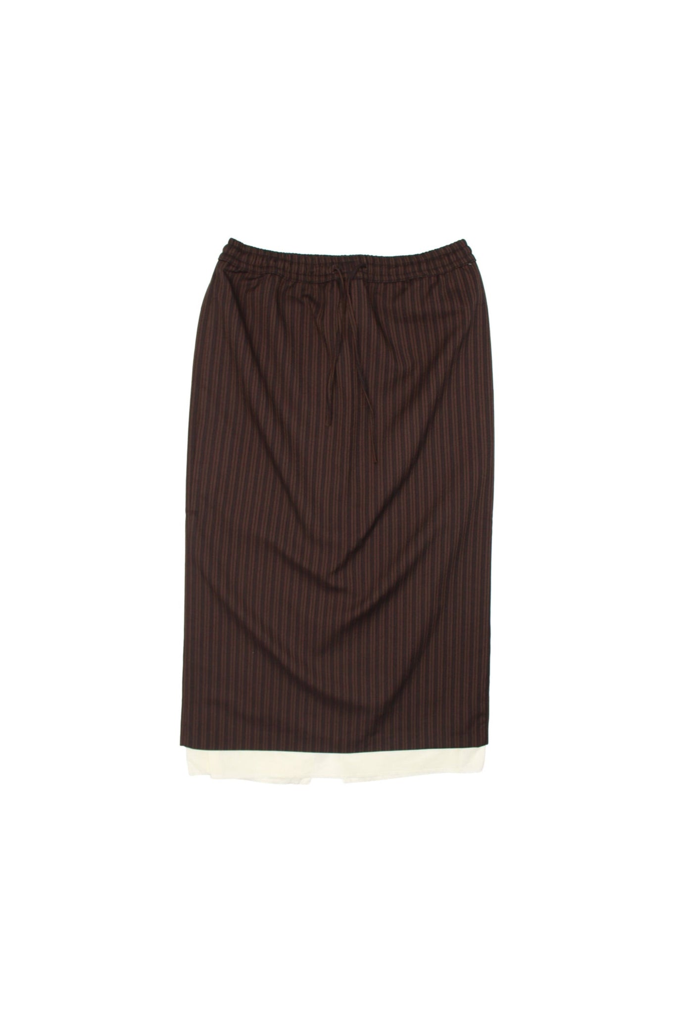 Mood Stripe Skirt in Brown