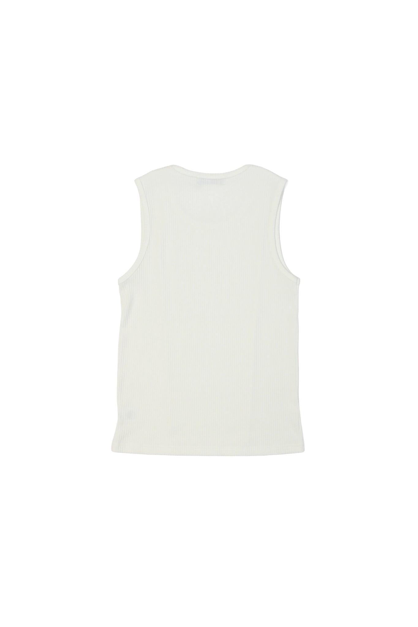 Mars Ribbed Tank Top in White
