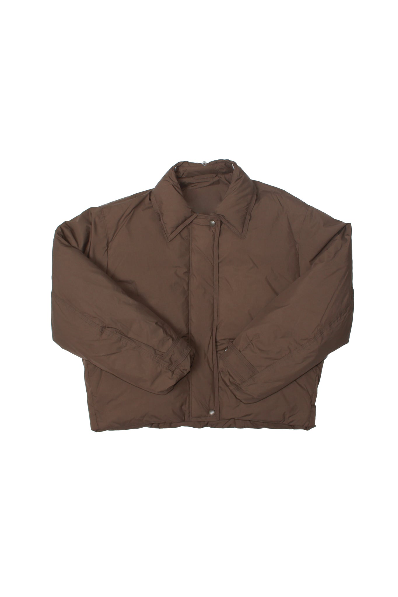 Leive Fur Duck Down Jacket in Brown