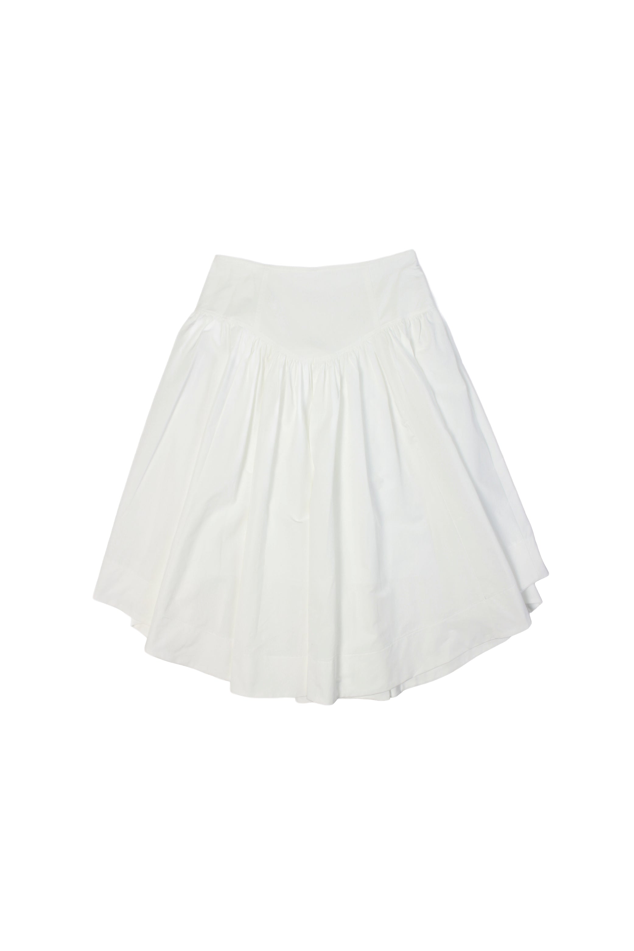 Maxi Shirring Low-Rise Skirt in White – Jowa.shop