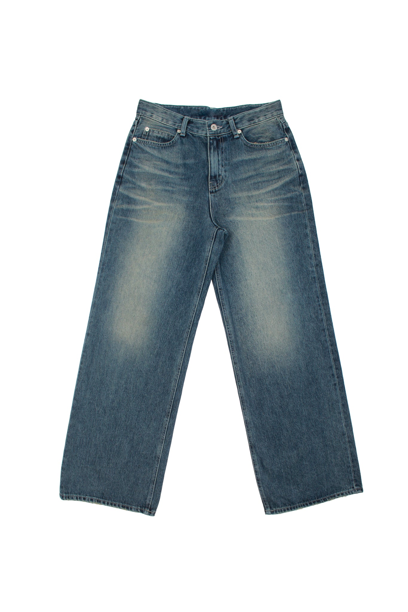 W Straight Leg Blue Denim