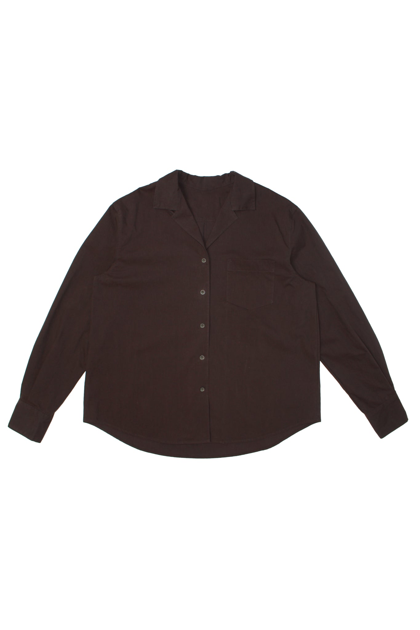 Oslo Cotton Shirt in Dark Brown