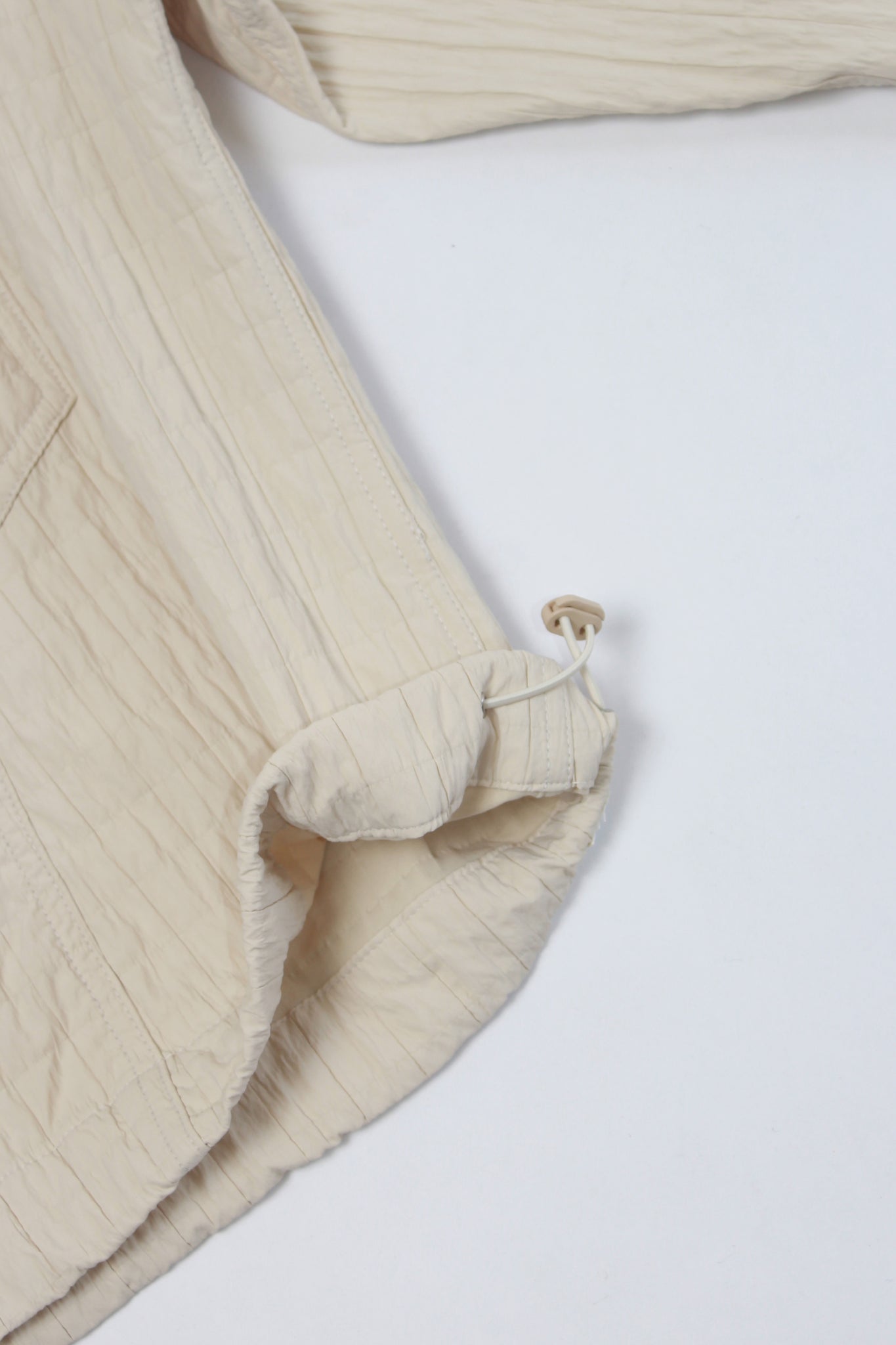 Crop Quilted Jacket in Cream