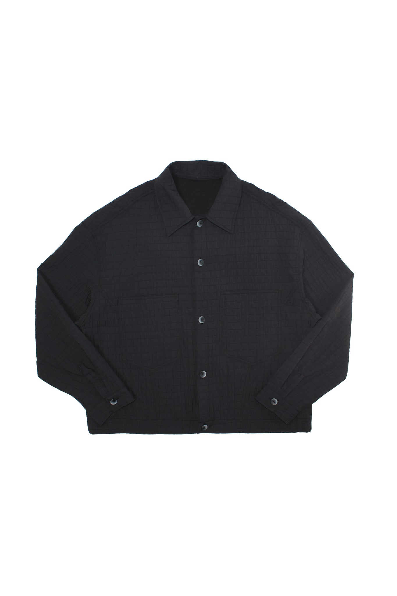 Crop Quilted Jacket in Black