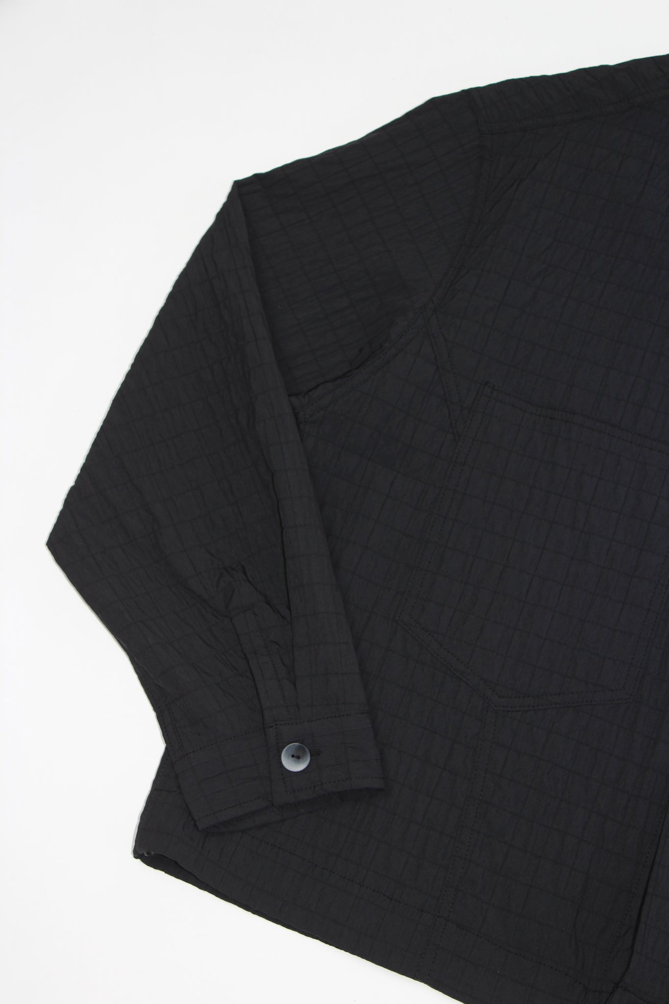 Crop Quilted Jacket in Black