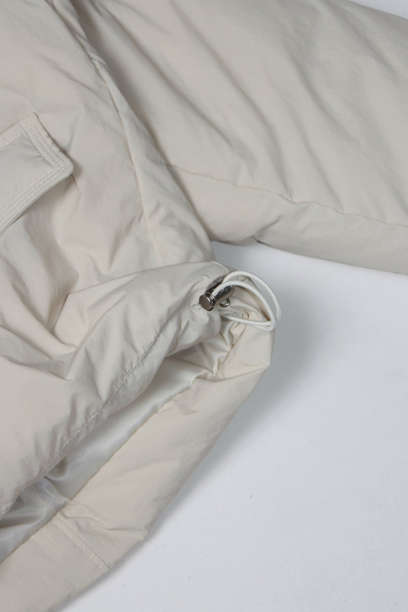 Leive Fur Duck Down Jacket in Cream