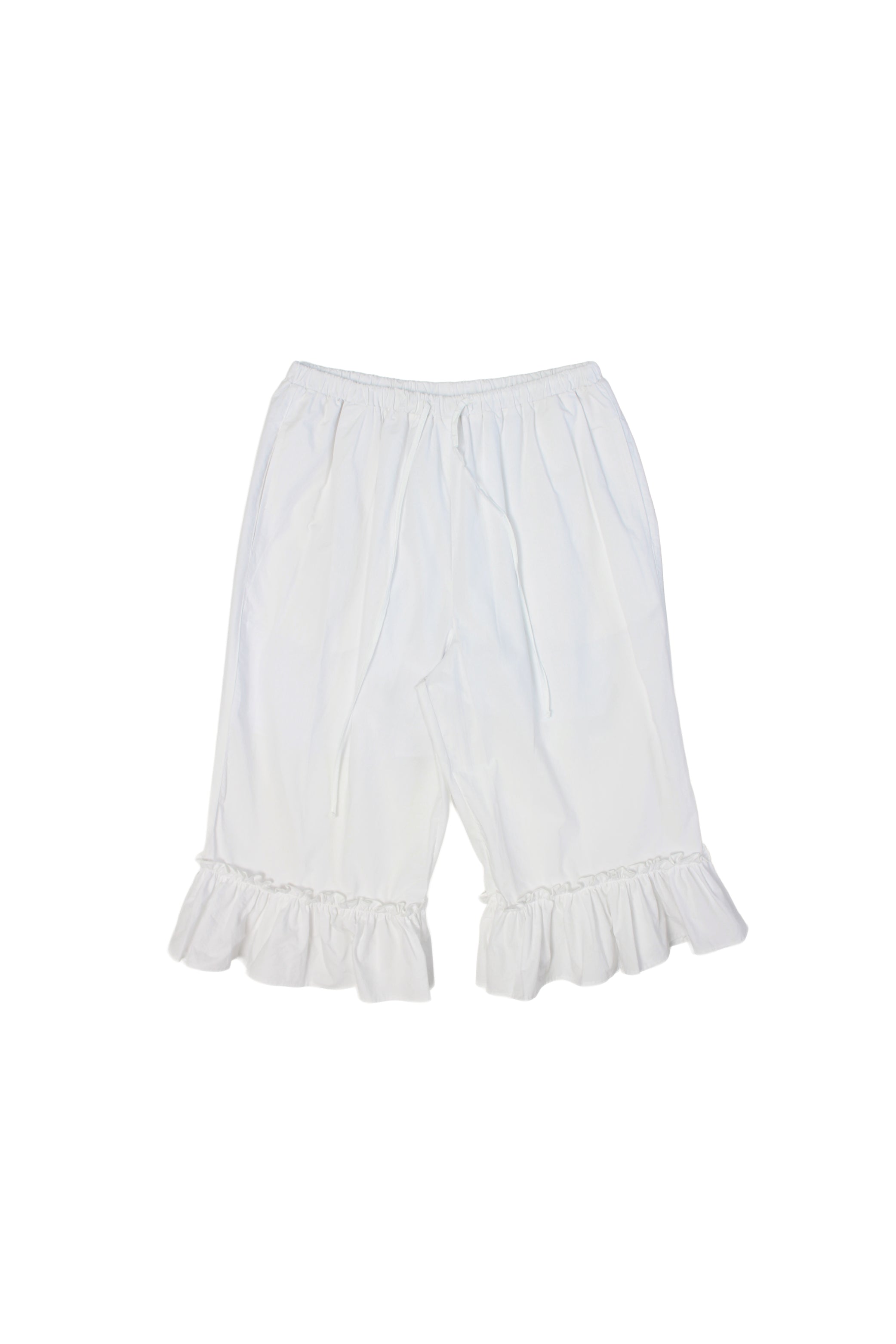 Dotti Frill Hem Cropped Pants in White – Jowa.shop