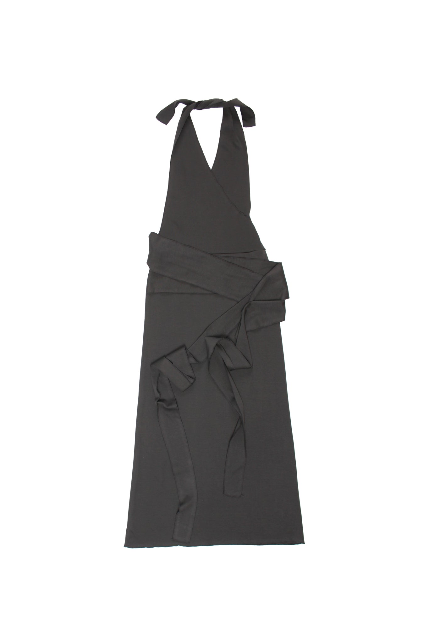 Halter Neck Maxi Dress in Charcoal  Jowa.shop