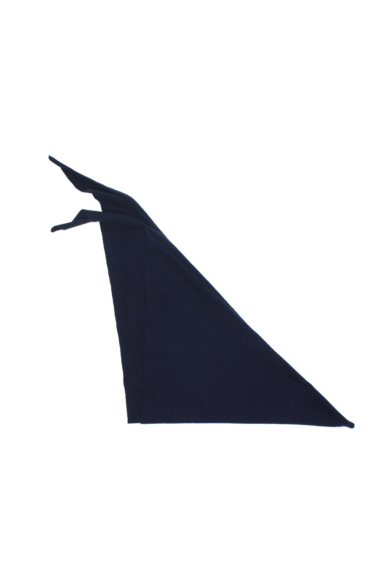 Triangle Wool Cash Scarf in Navy