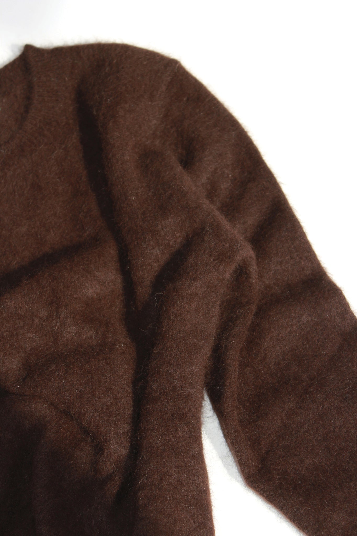 Raccoon Round Neck Sweater in Brown