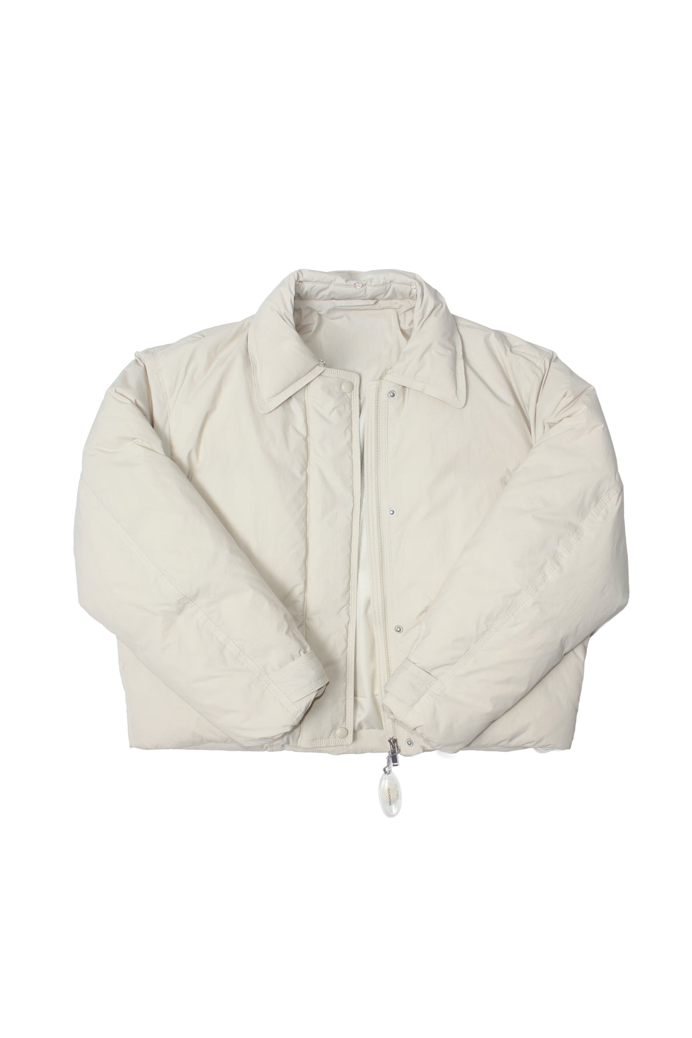 Leive Fur Duck Down Jacket in Cream