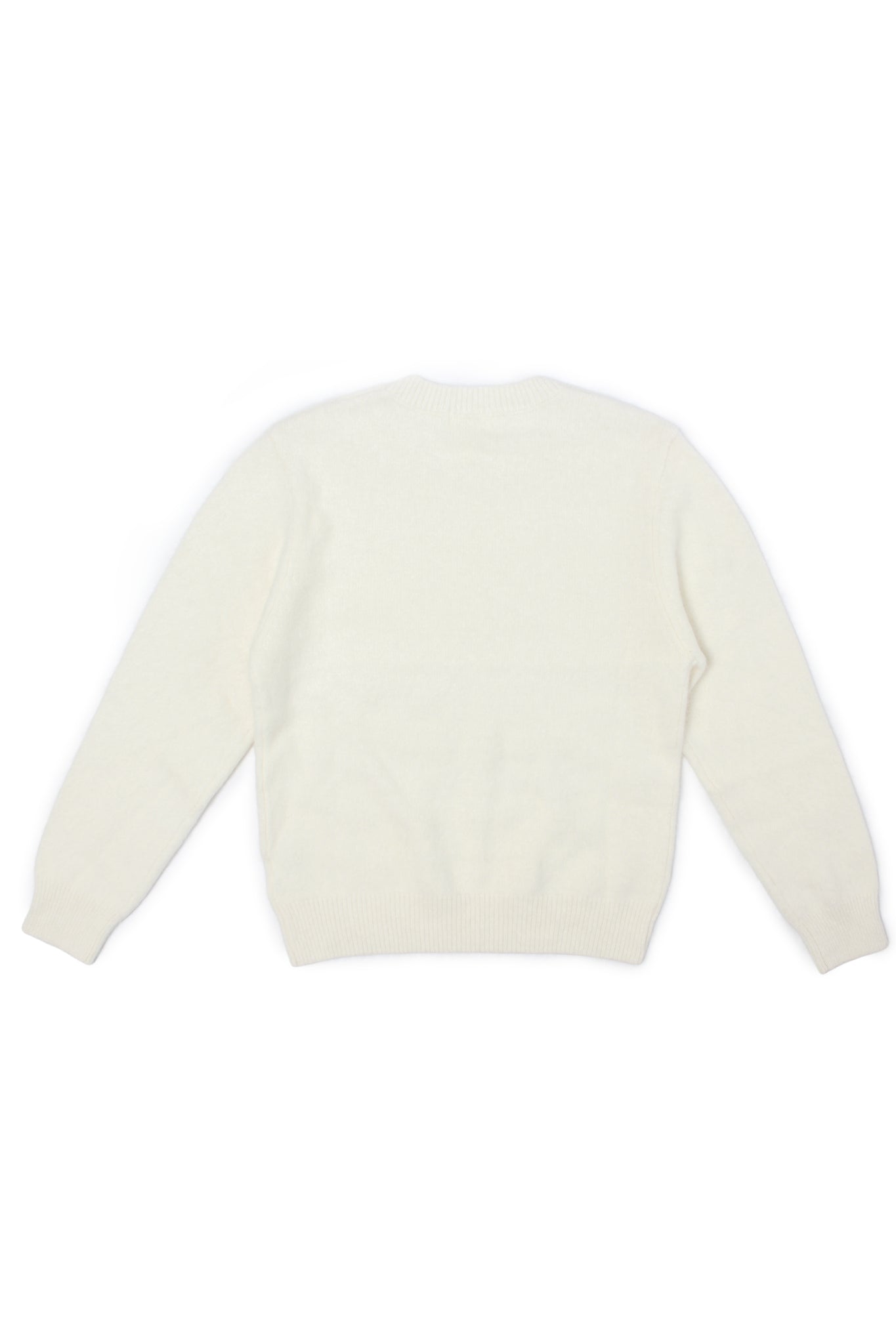 Raccoon Round Neck Sweater in Off White