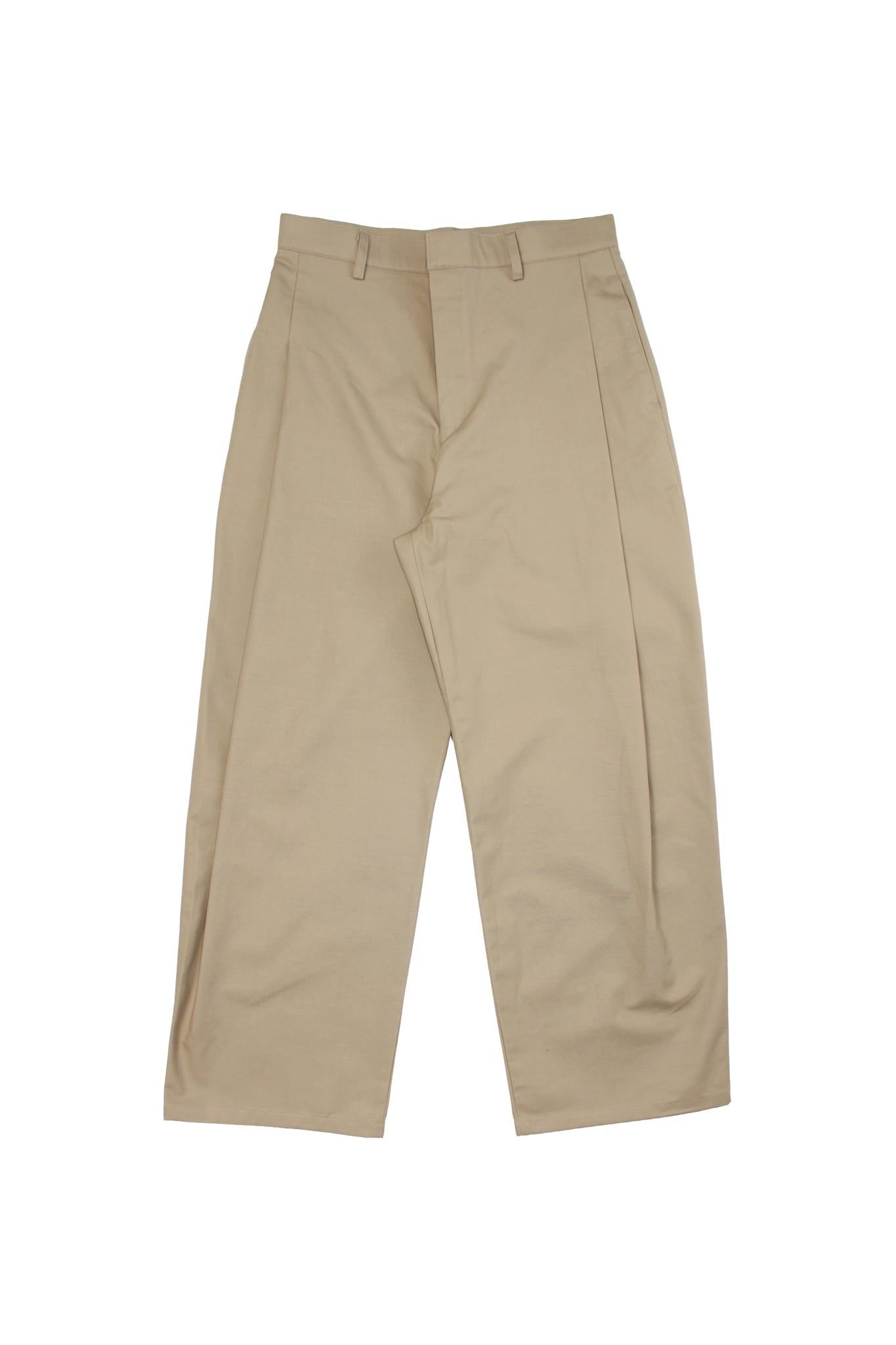 Side Pin-tuck Cotton Pants in Khaki – Jowa.shop