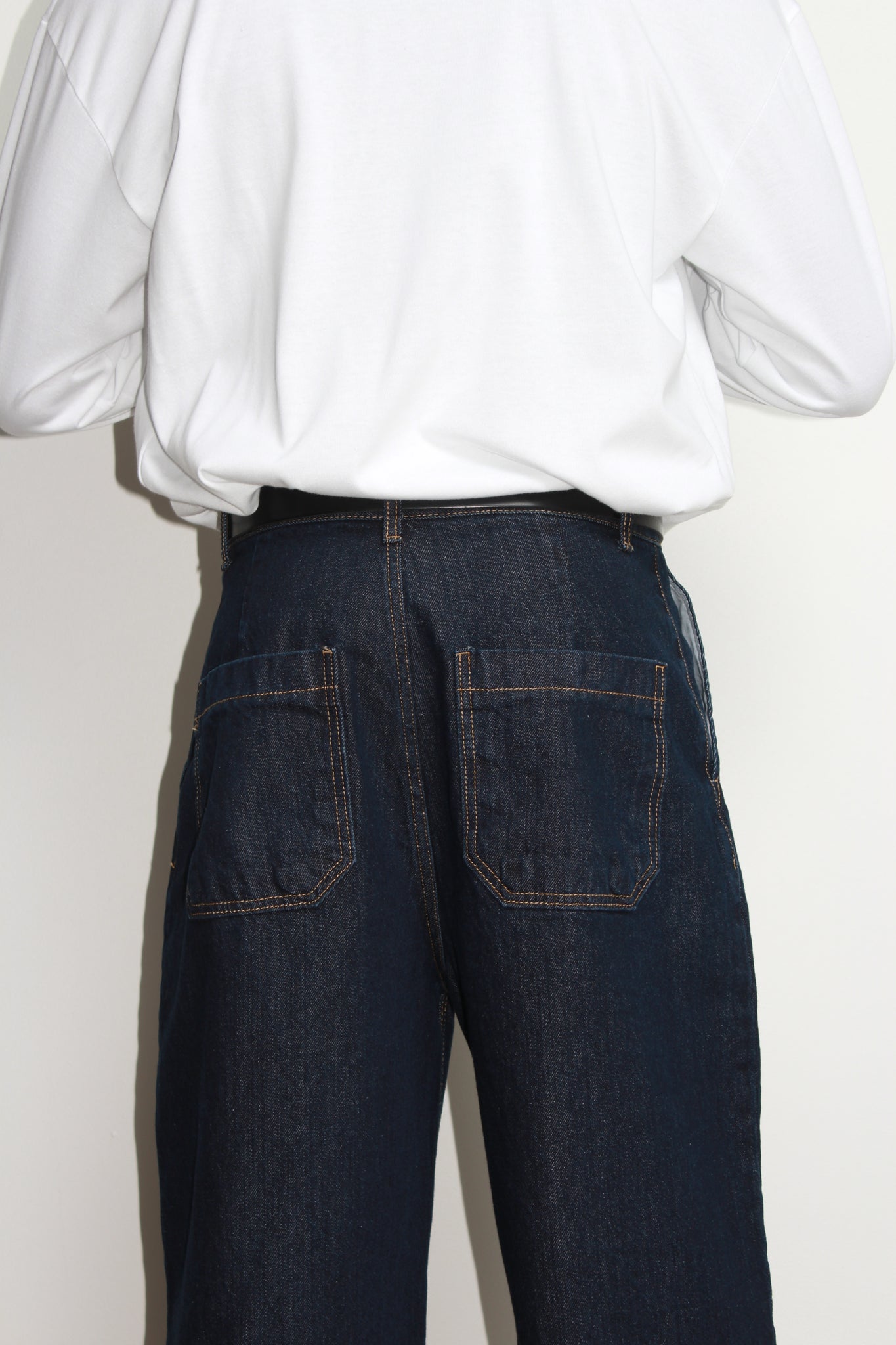 One Tuck Dark Blue Denim