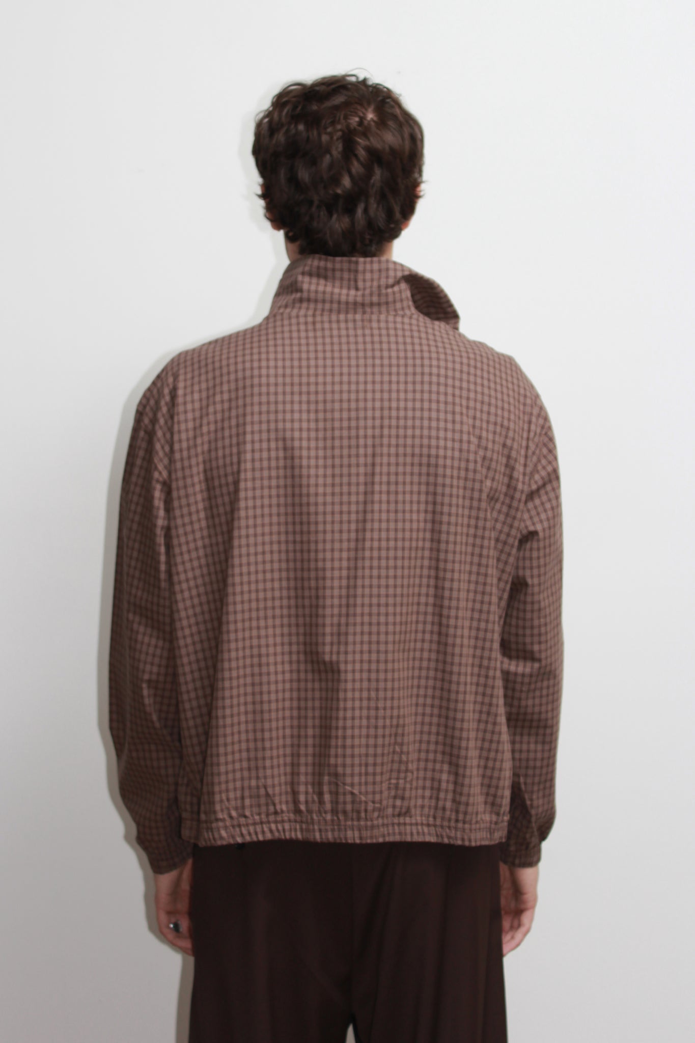 Kai Plaid Zipper Shirket in Brown