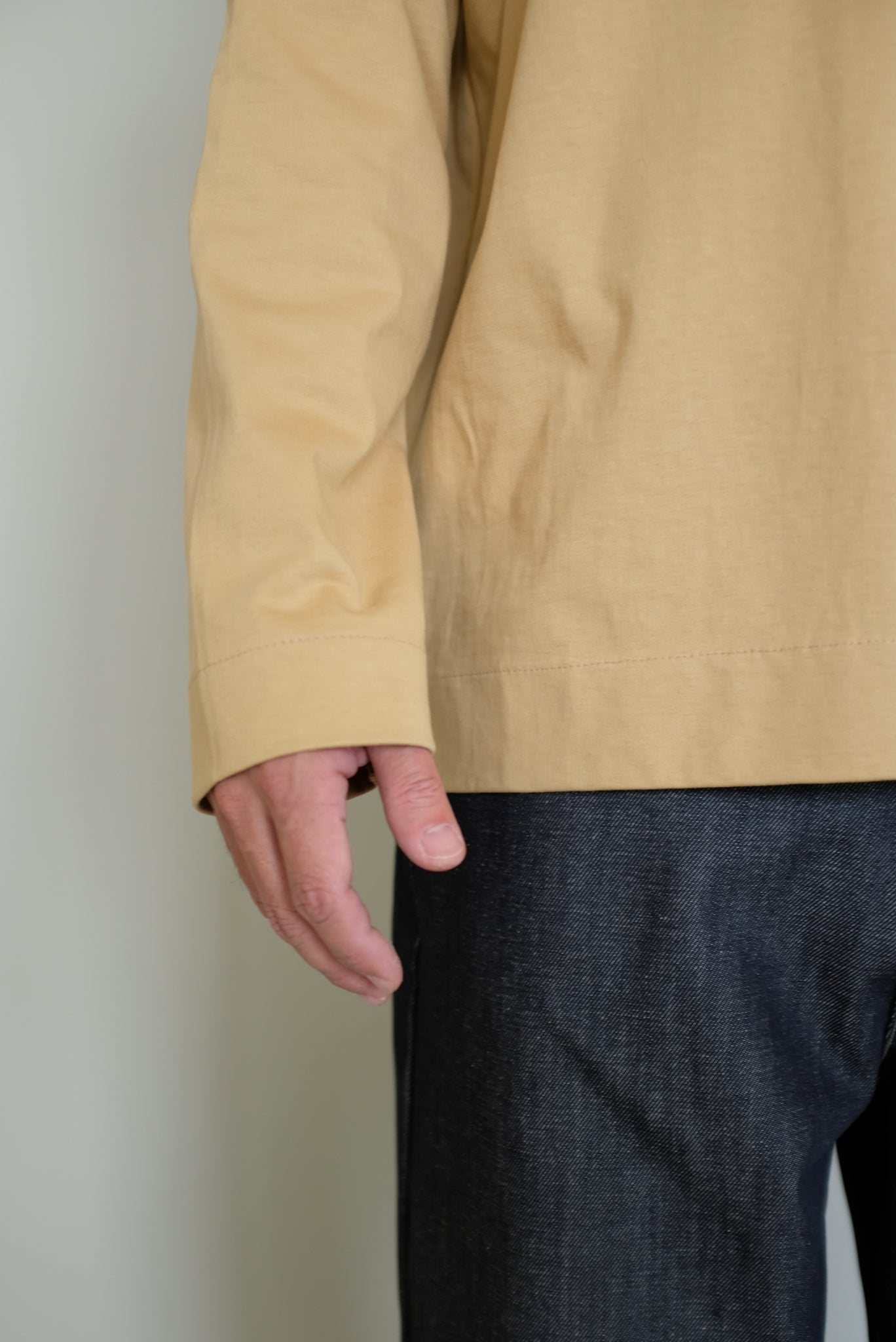 Long Sleeve Round neck Top in Mustard