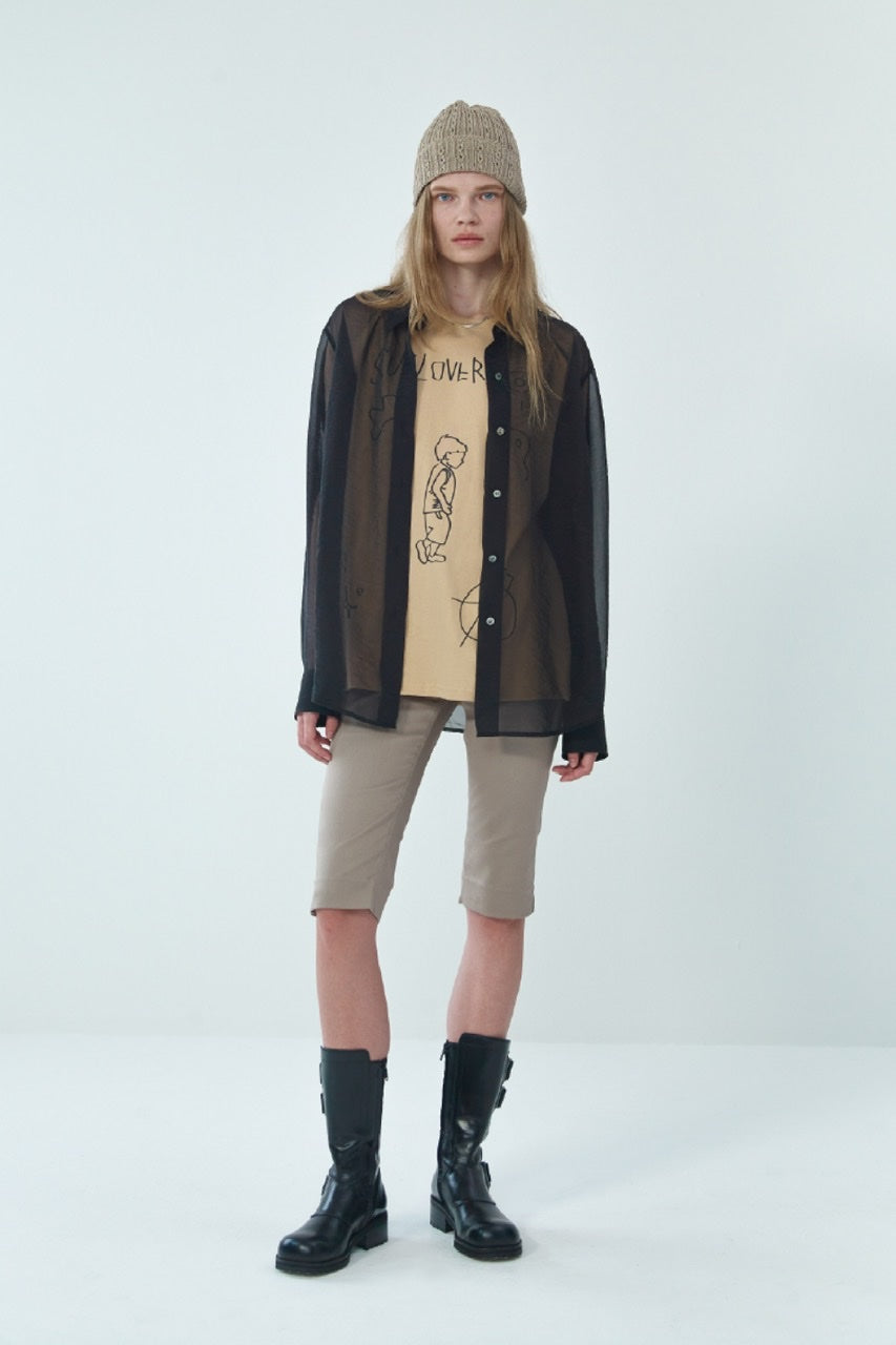 SHOULDER CUT-OUT BOY TOP BY THEOPEN PRODUCT IN BEIGE