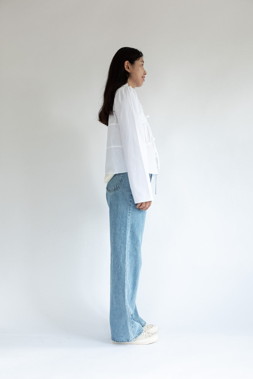 Ruffle Ribbon Shirts (2 Colors)