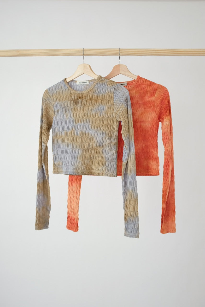 Tie Dye Crop Top in Orange