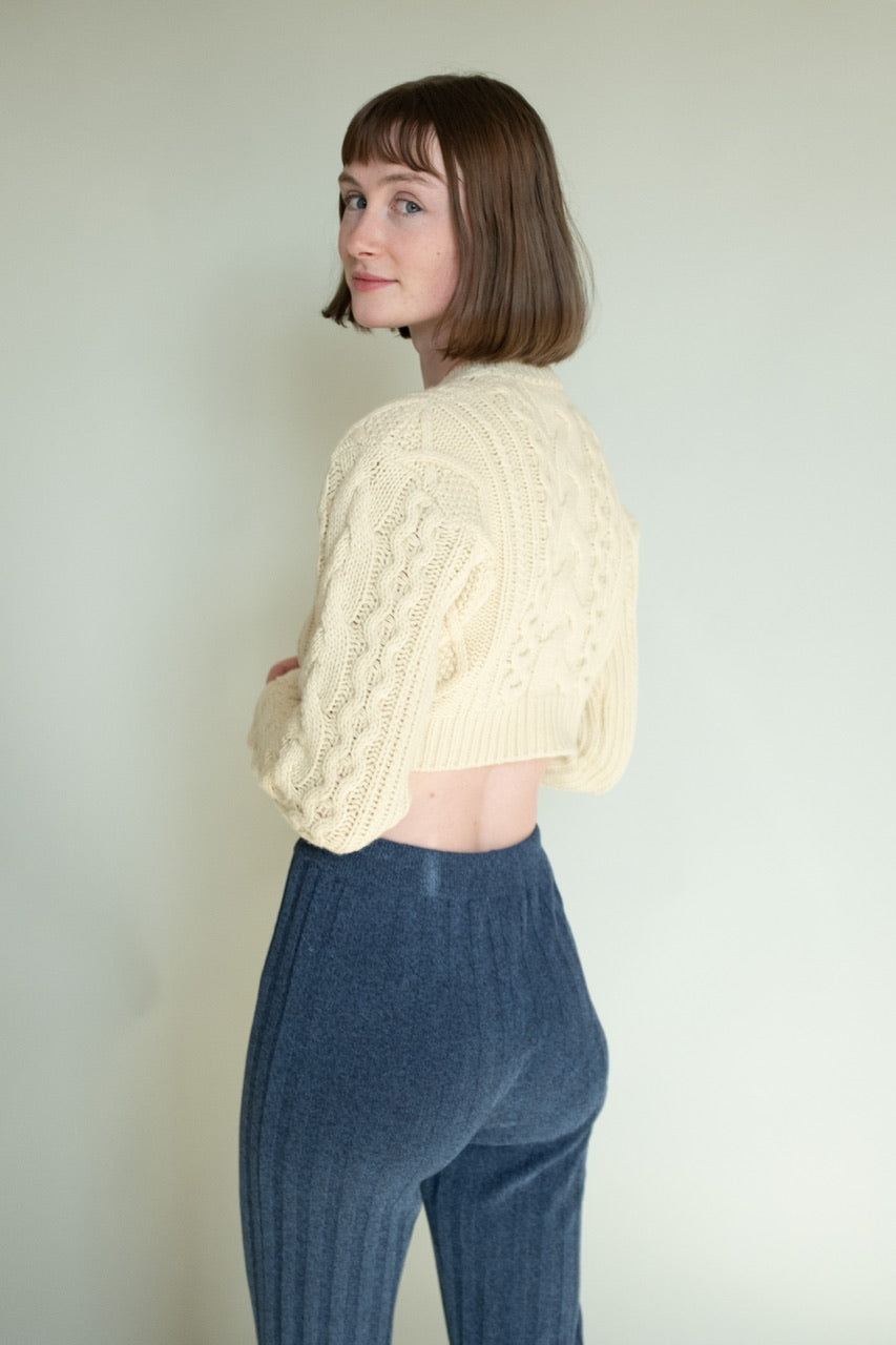 Crop Cable Knit Top