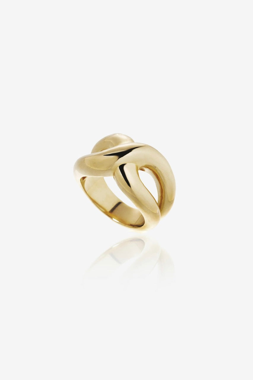 TWIST BOLD RING IN GOLD BY S_S.IL
