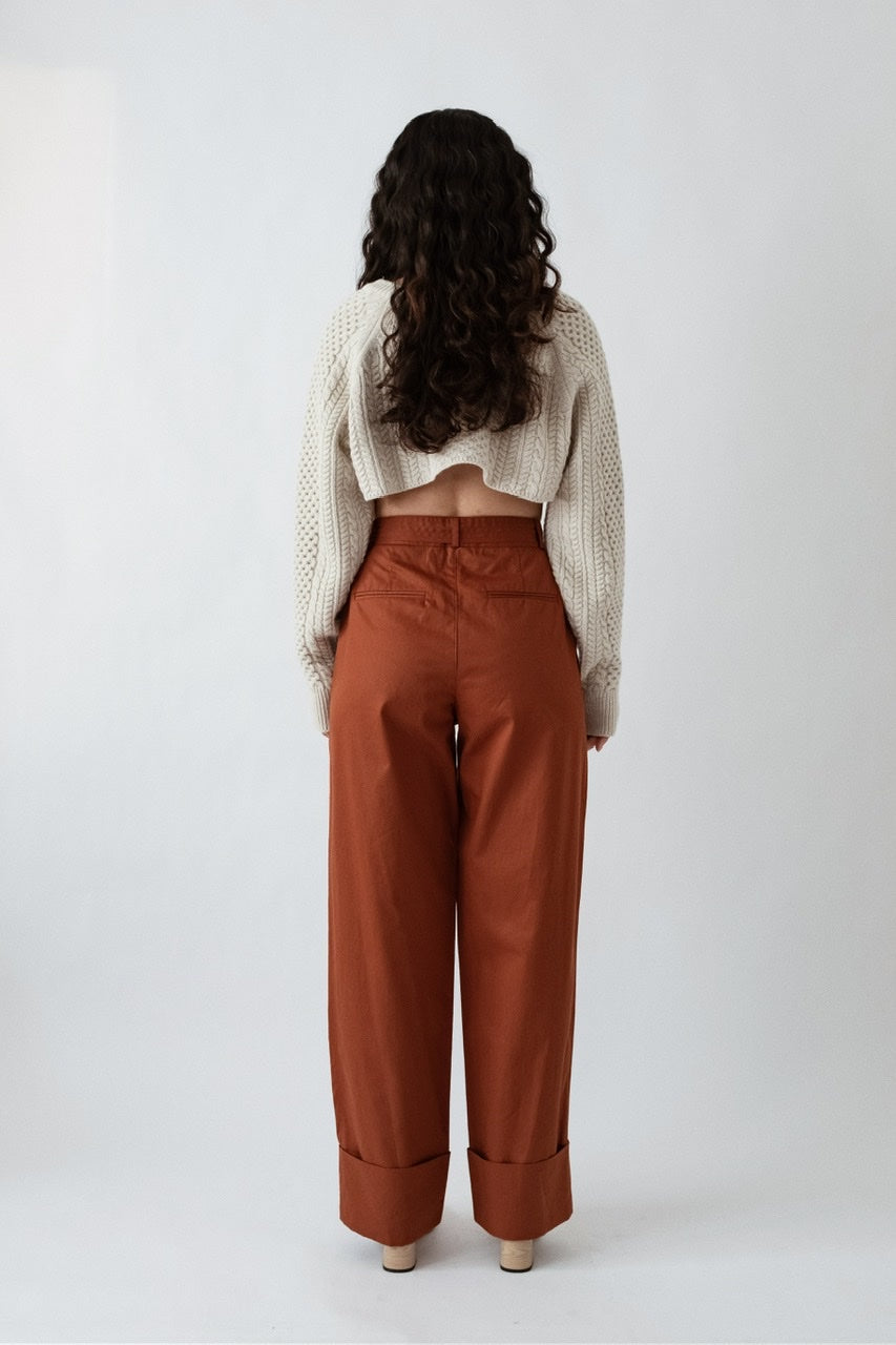 Siento Cuffed Pants in Brick