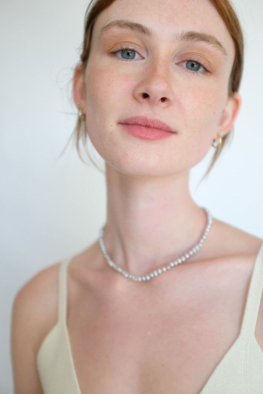 Grey Fresh Water Pearl Necklace
