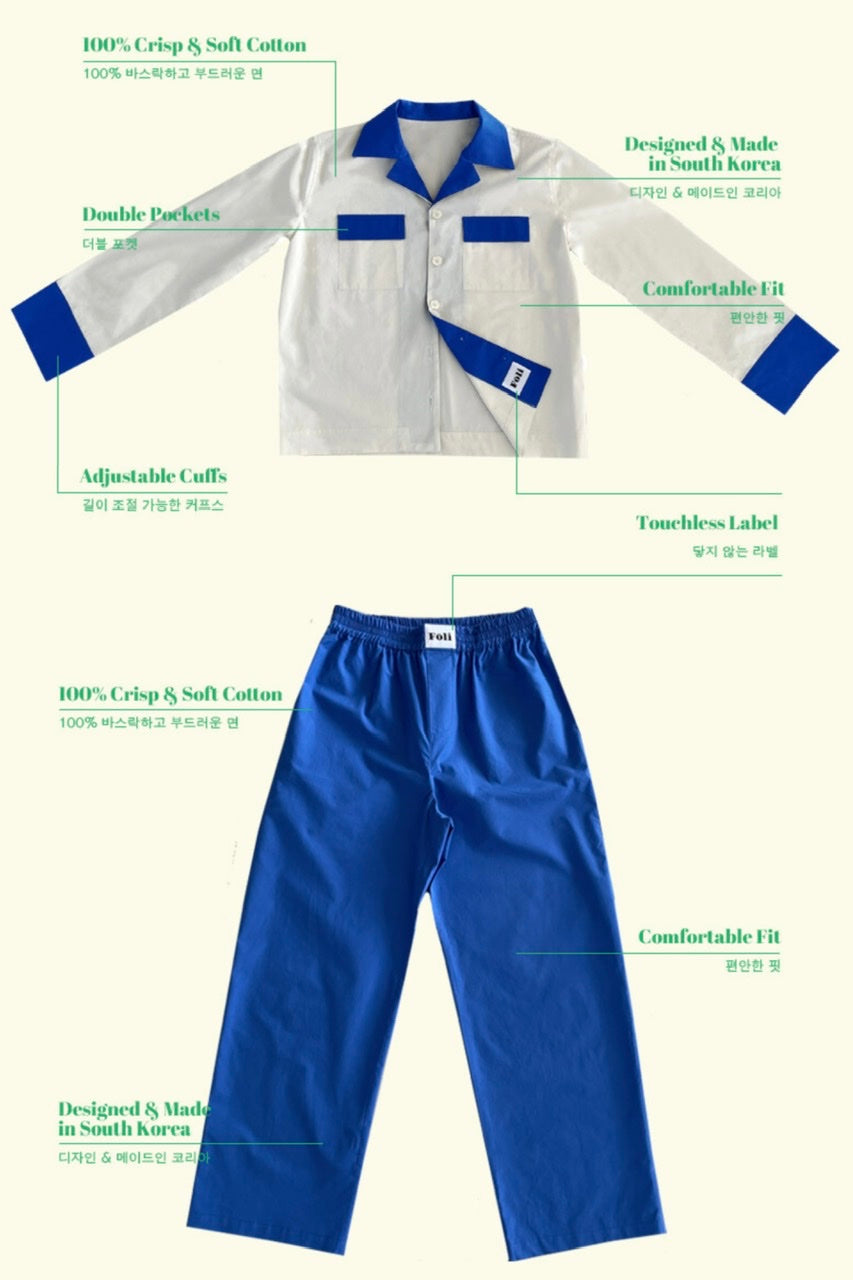 Ocean blue Loungewear Set by Foli