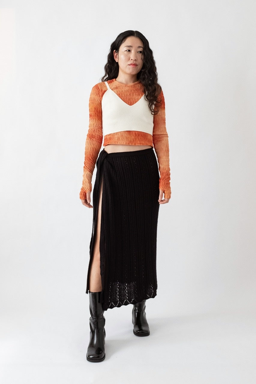 Tie Dye Crop Top in Orange