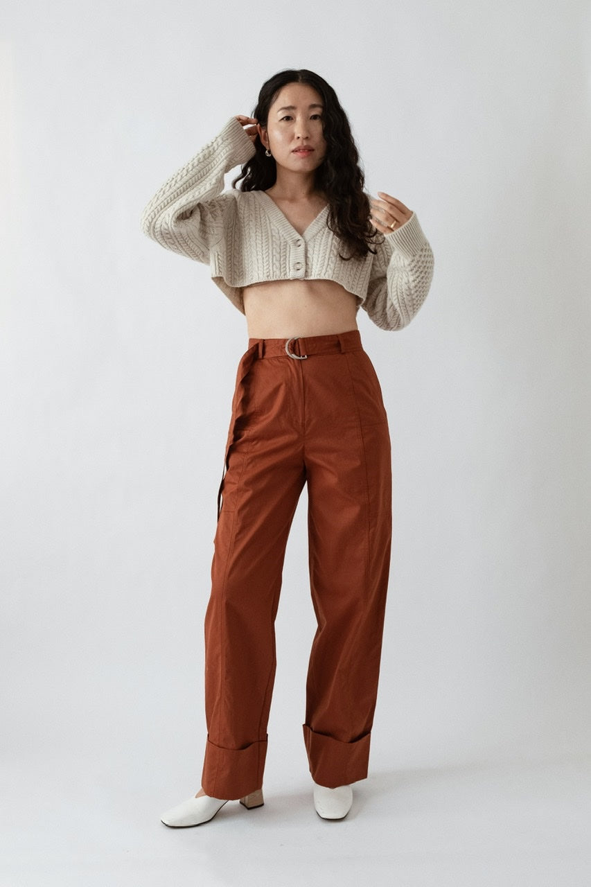 Siento Cuffed Pants in Brick
