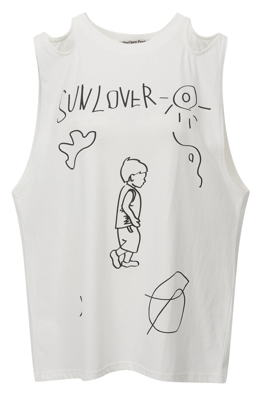 SHOULDER CUT-OUT BOY TOP BY THEOPEN PRODUCT IN WHITE