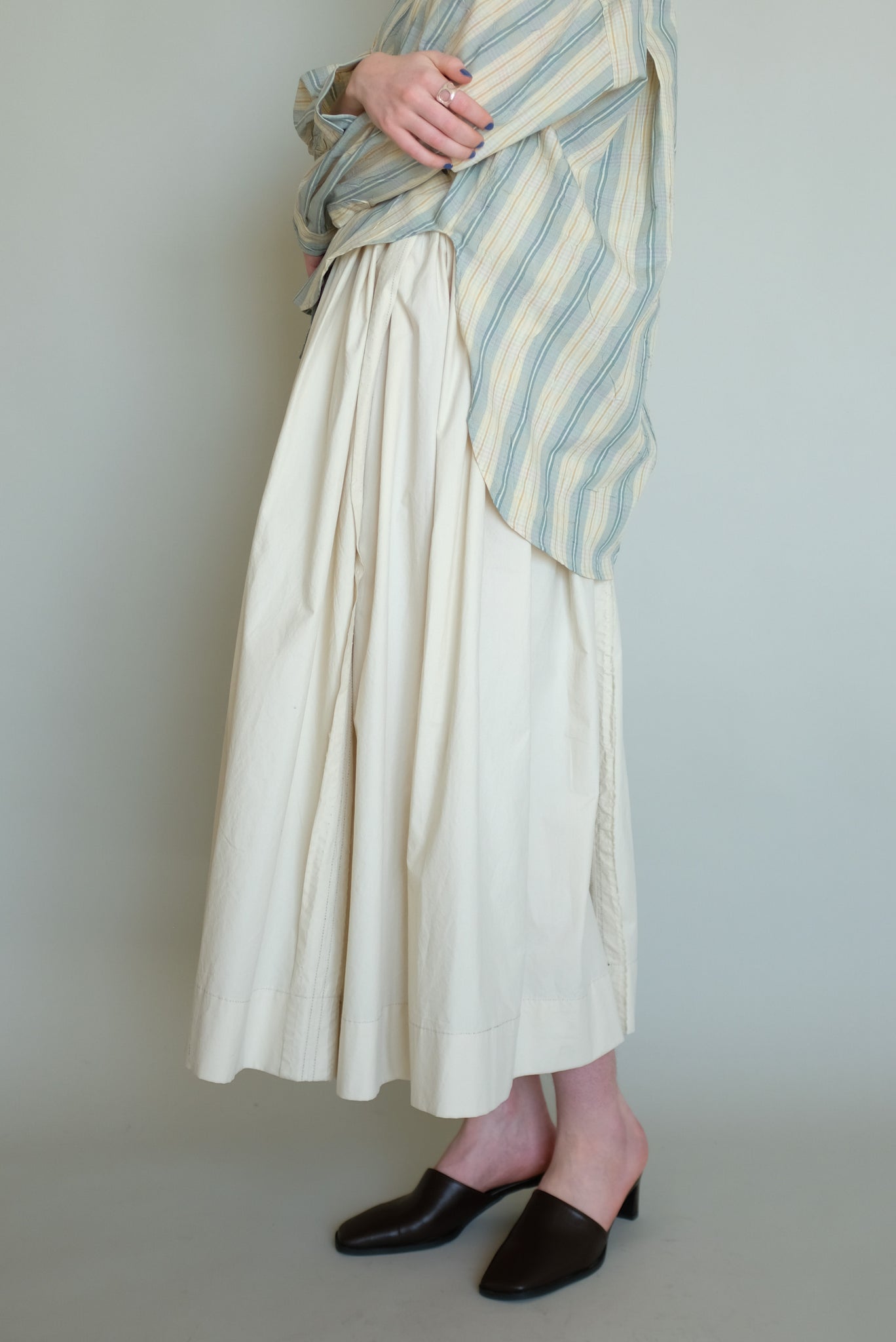 Volume Flare Skirt in Ivory