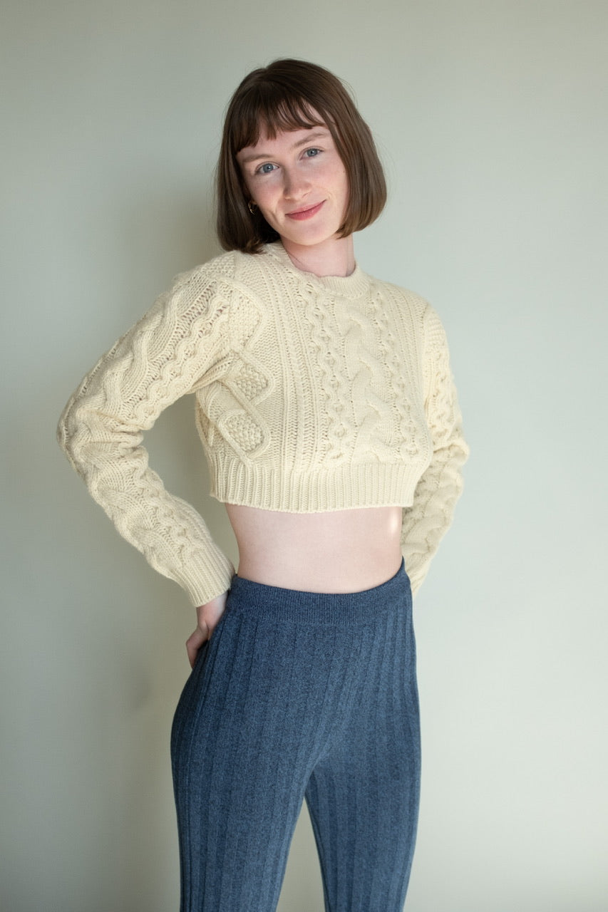 Crop Cable Knit Top