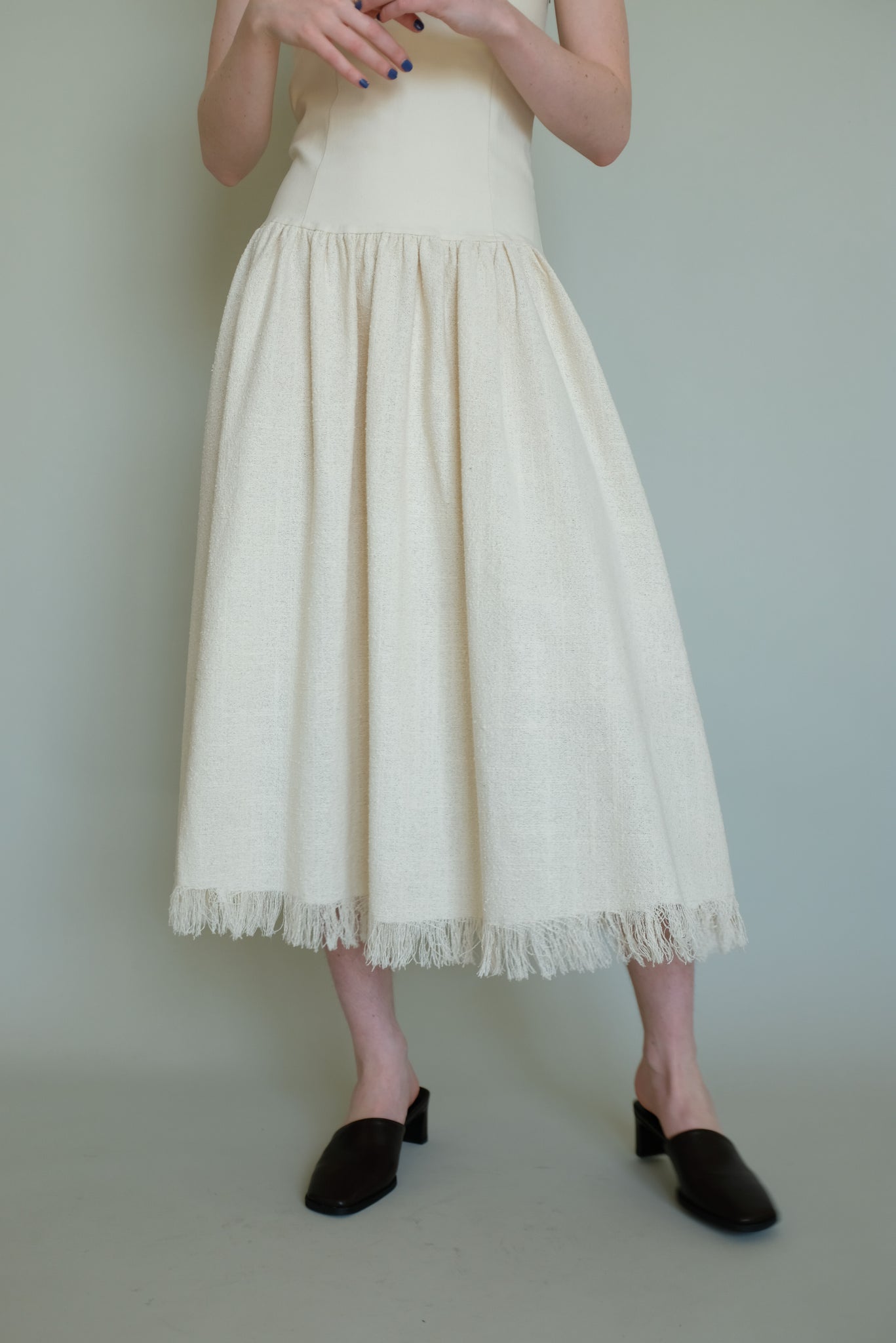 Tweed Off Shoulder Dress