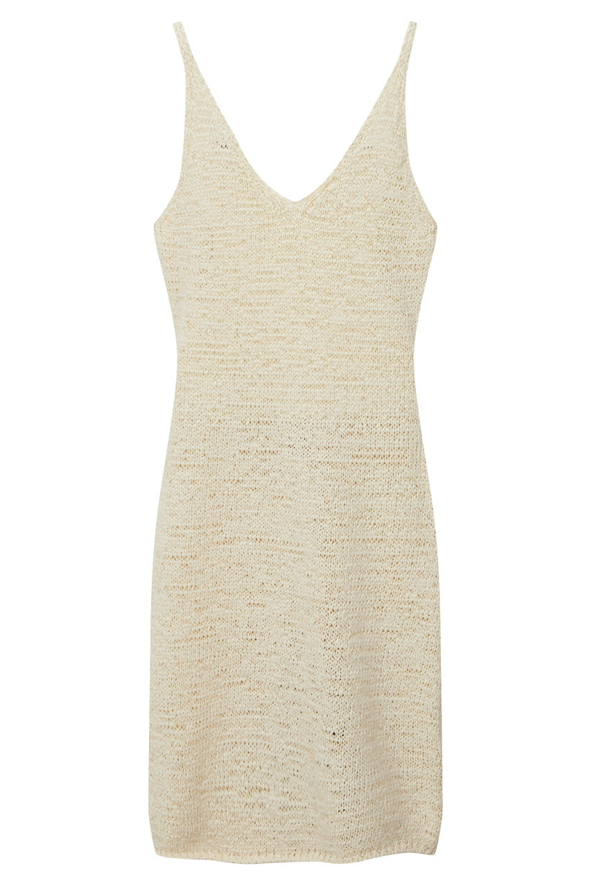 Cotton Knit Sleeveless Dress By TheOpen Product In Cream
