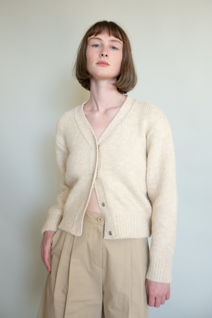 Snap Button Wool Cardigan(2 Colors)