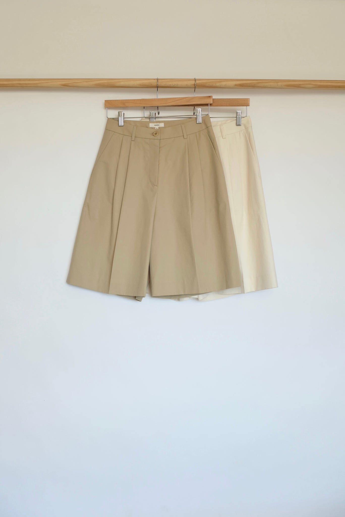Pin Tuck Suit Shorts (2 Colors)