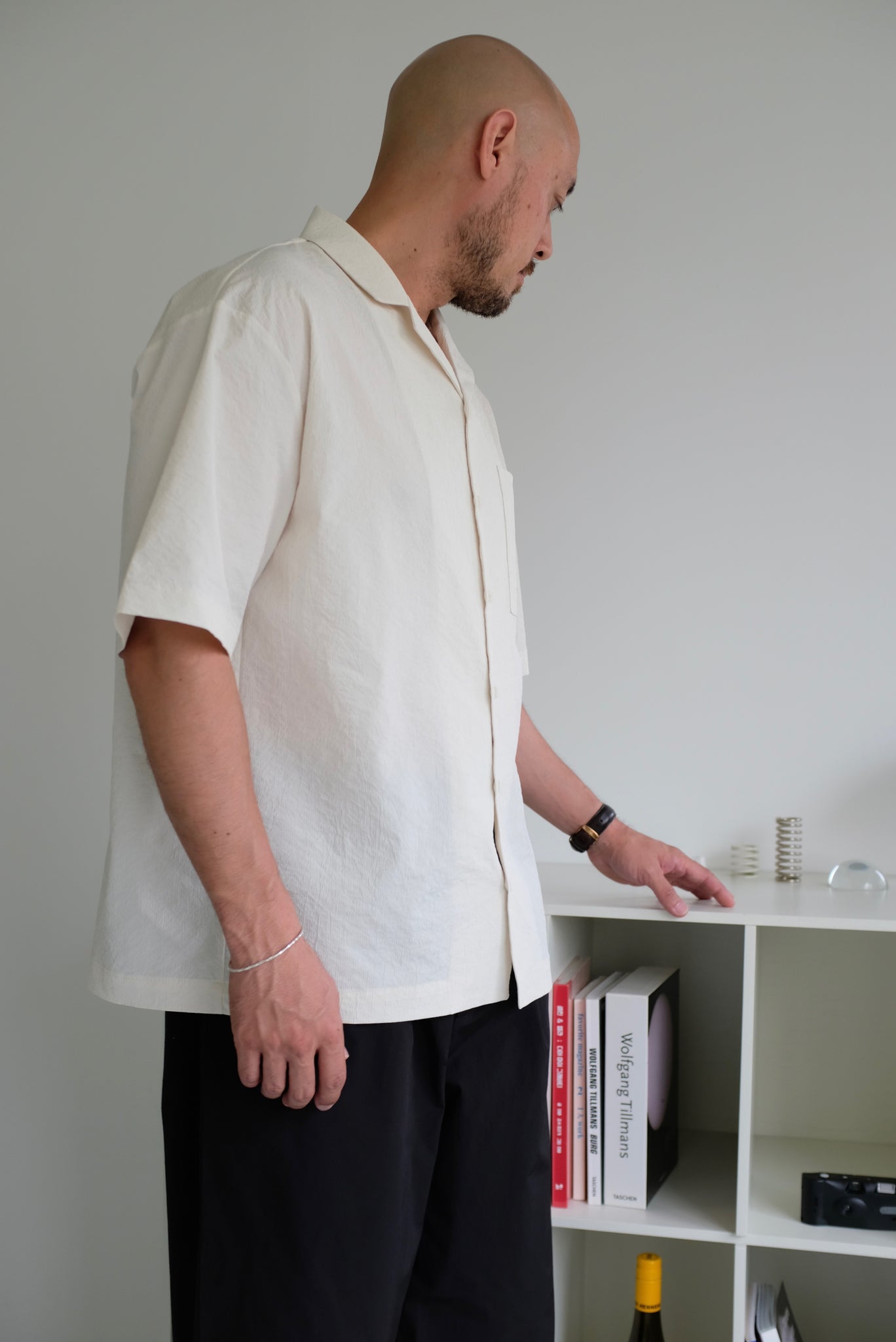 Easy Open Collar Shirts in Ivory