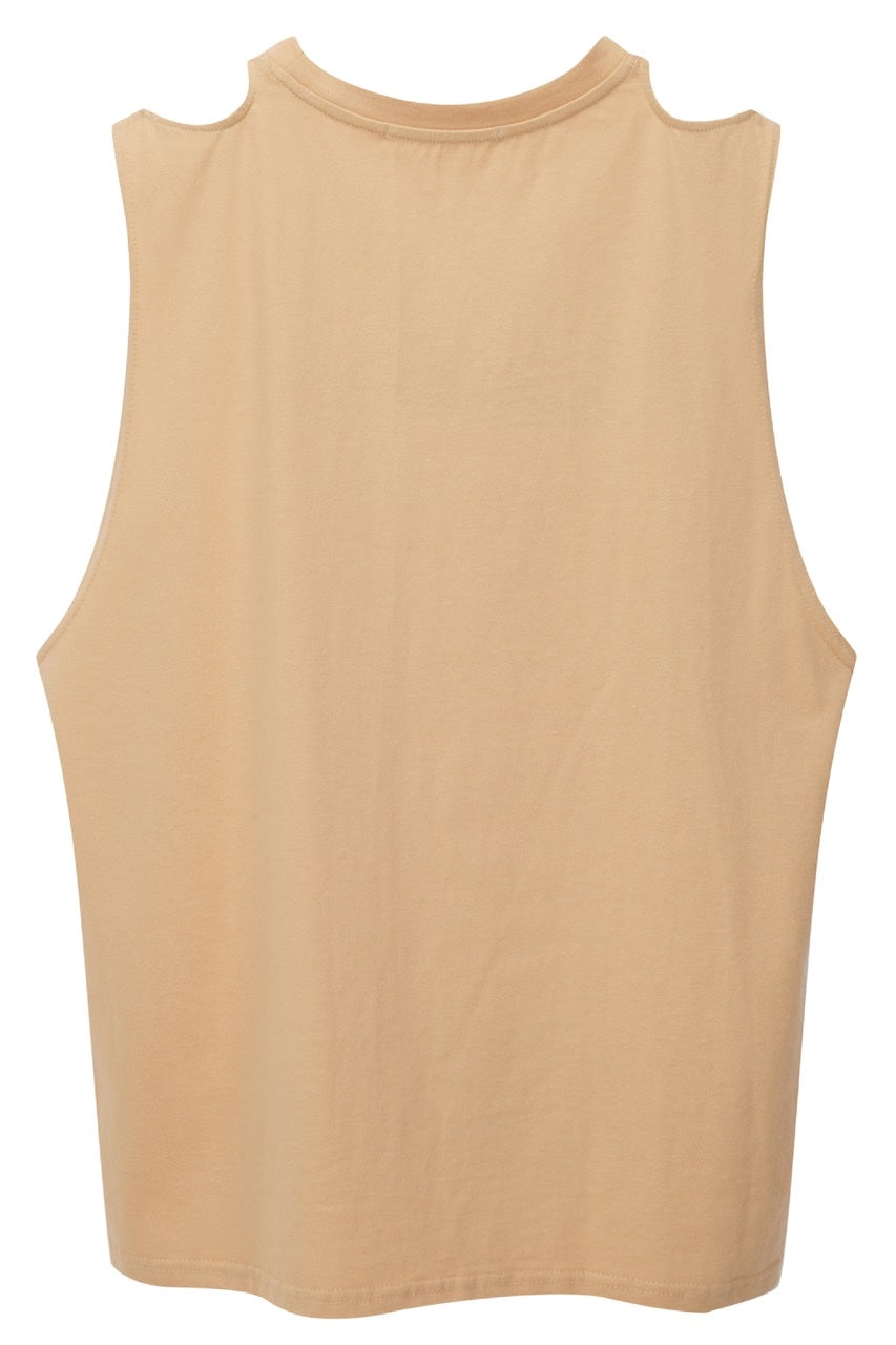 SHOULDER CUT-OUT BOY TOP BY THEOPEN PRODUCT IN BEIGE