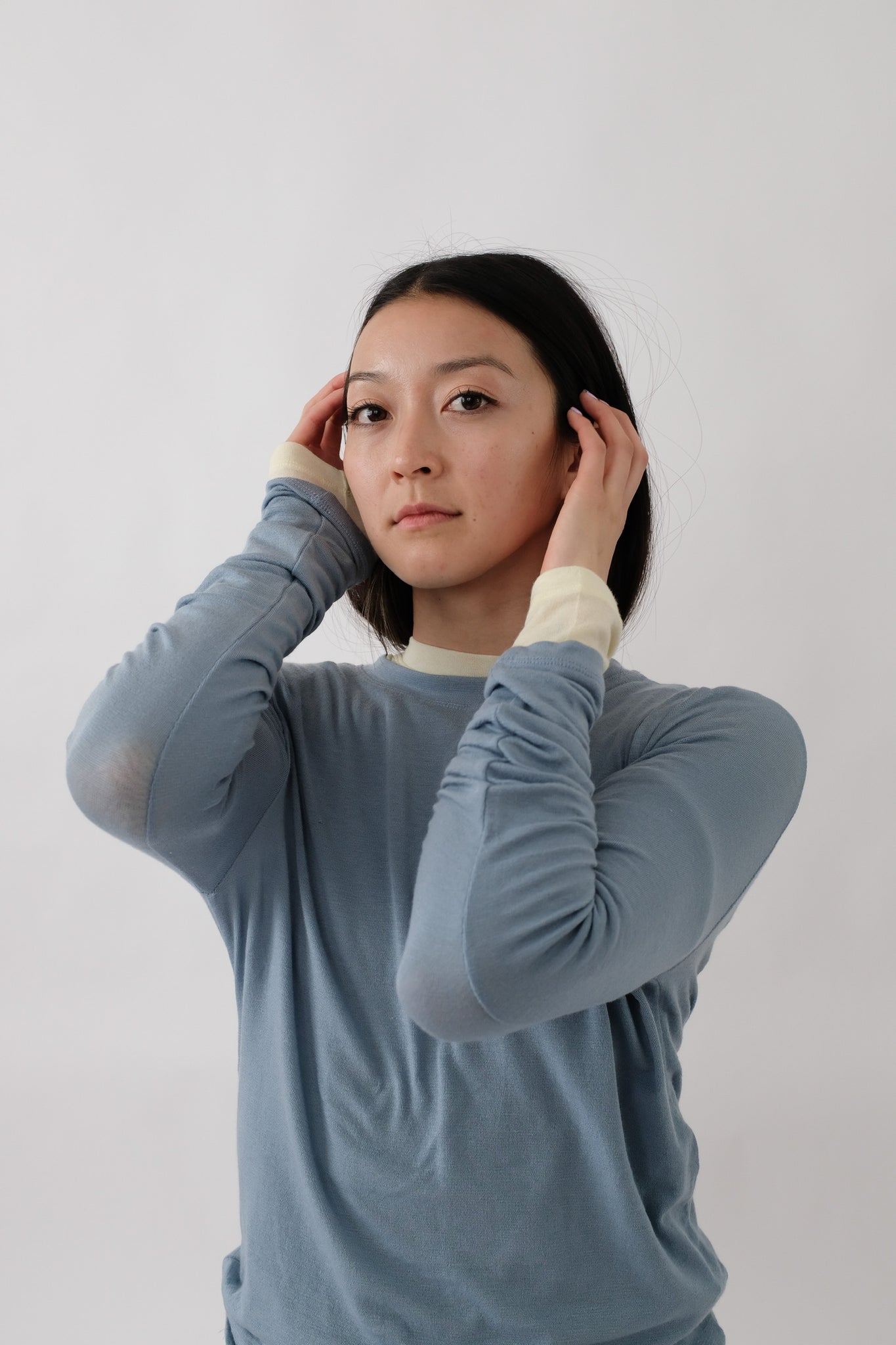 Tencel Round Neck Top in Lemon