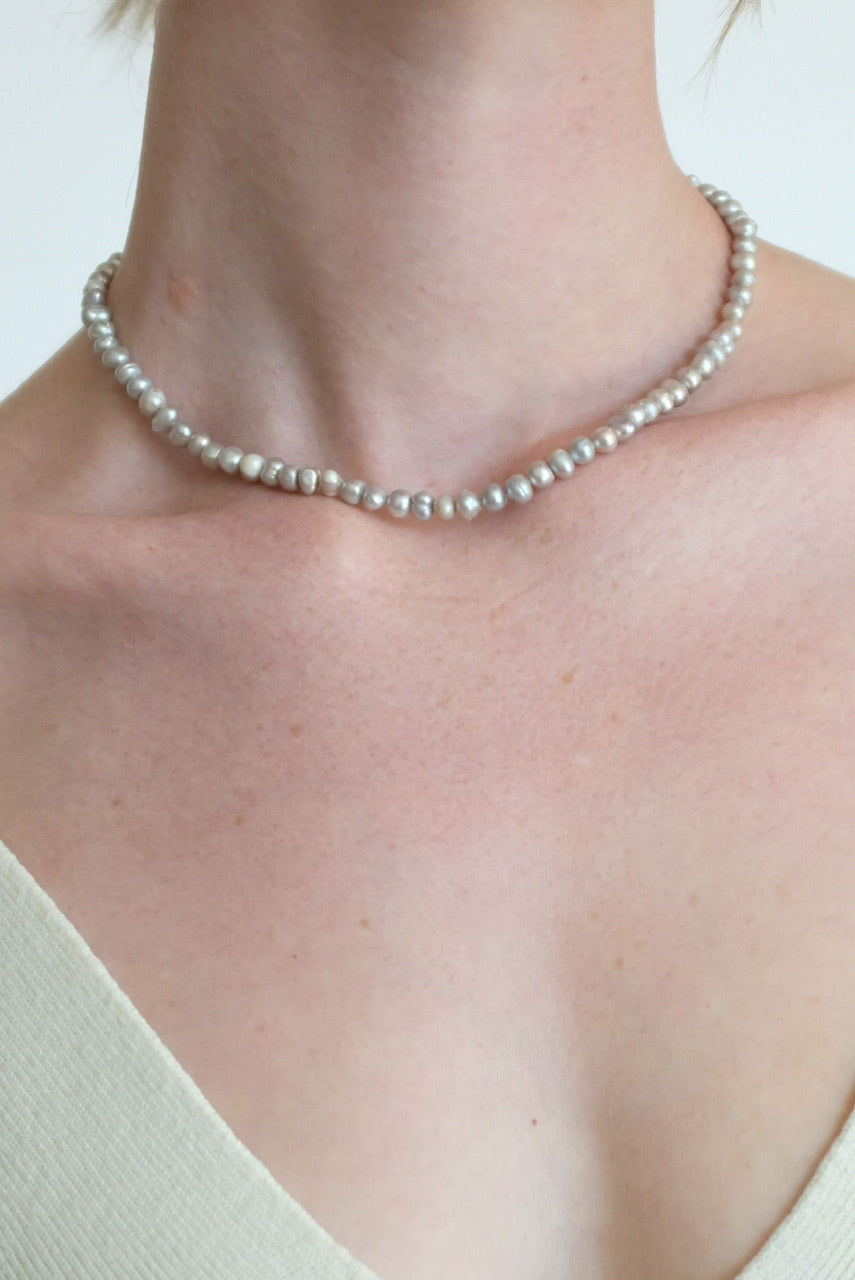 Grey Fresh Water Pearl Necklace