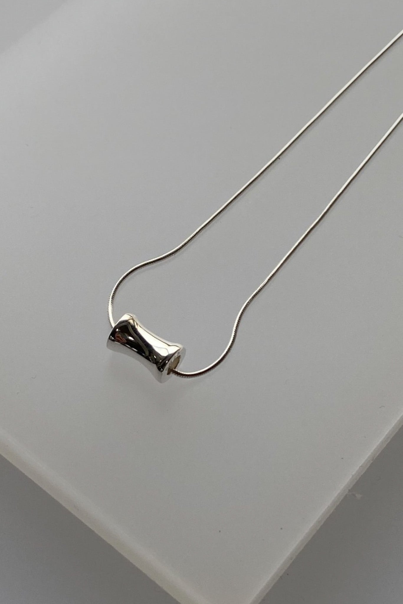 Drum Necklace in Sterling Silver