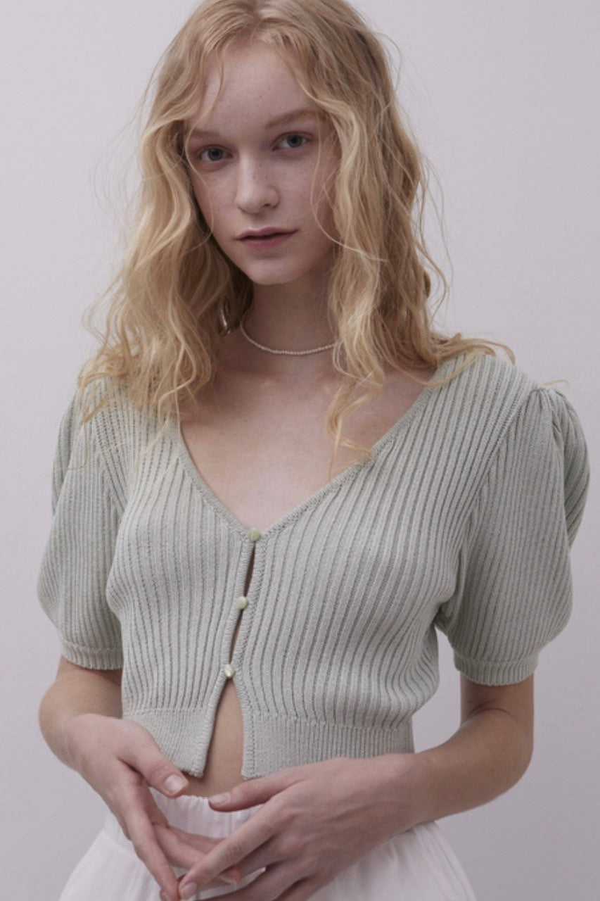 Knit Crop Top in Mint