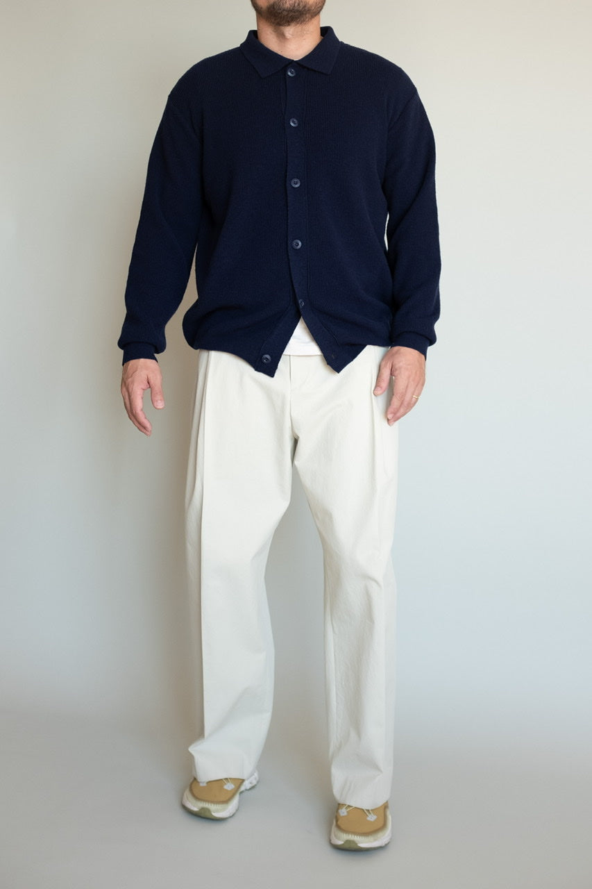 Miller Merino Wool Cardigan in Navy