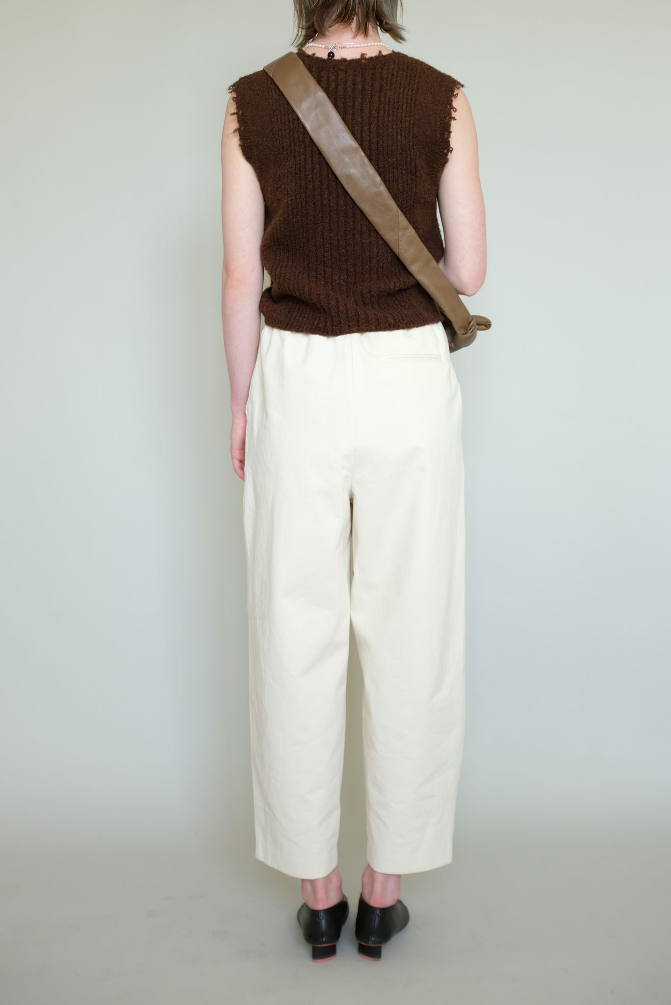 Relaxed Cotton Pin Tuck Pants