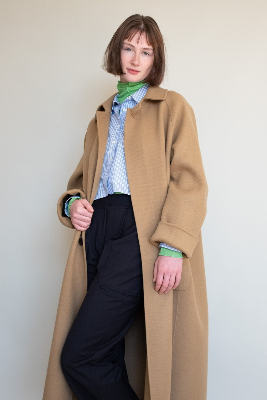 Handmade) Oversized Unisex Coat in Camel