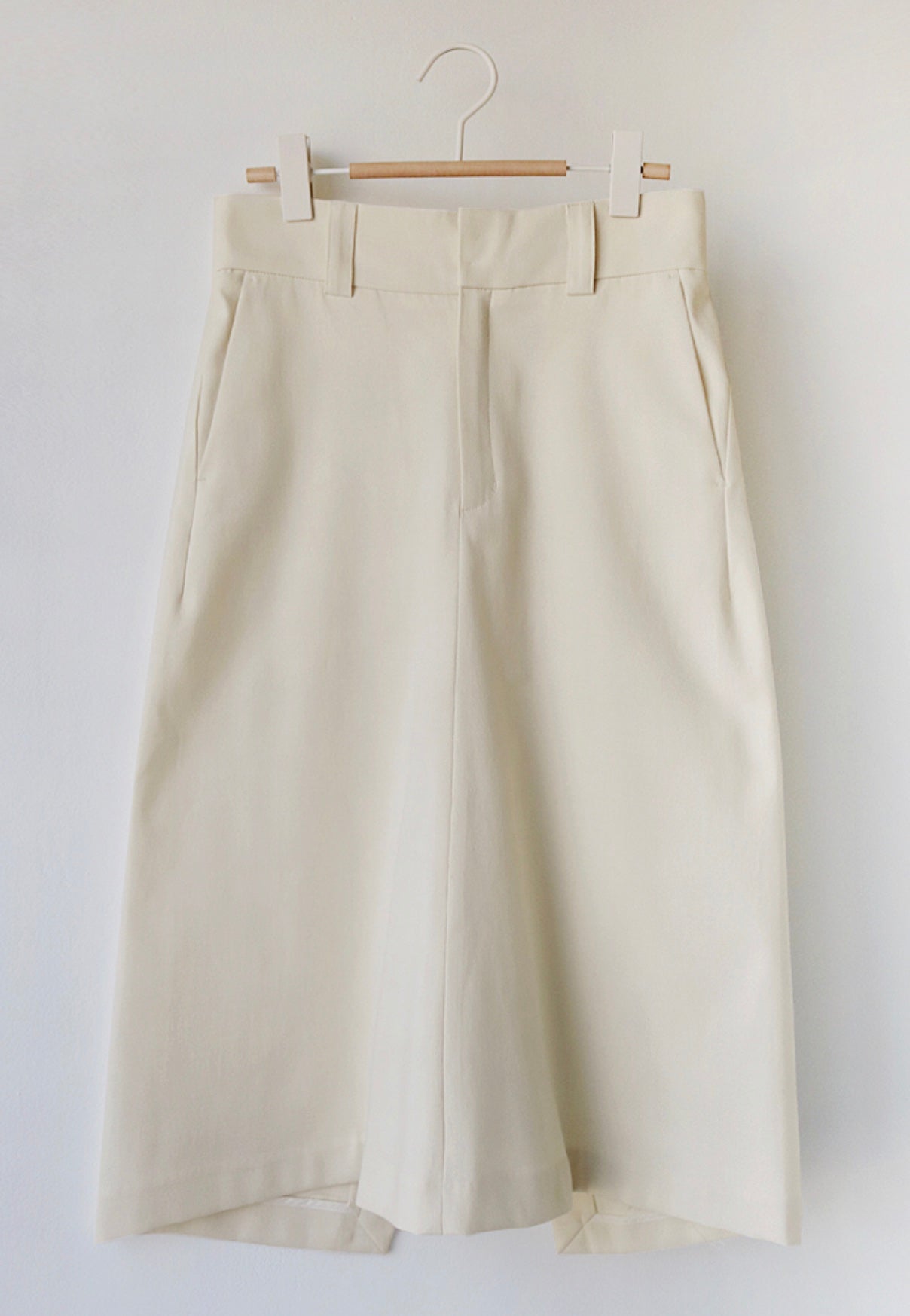 Button Detail Midi Skirt - Ivory